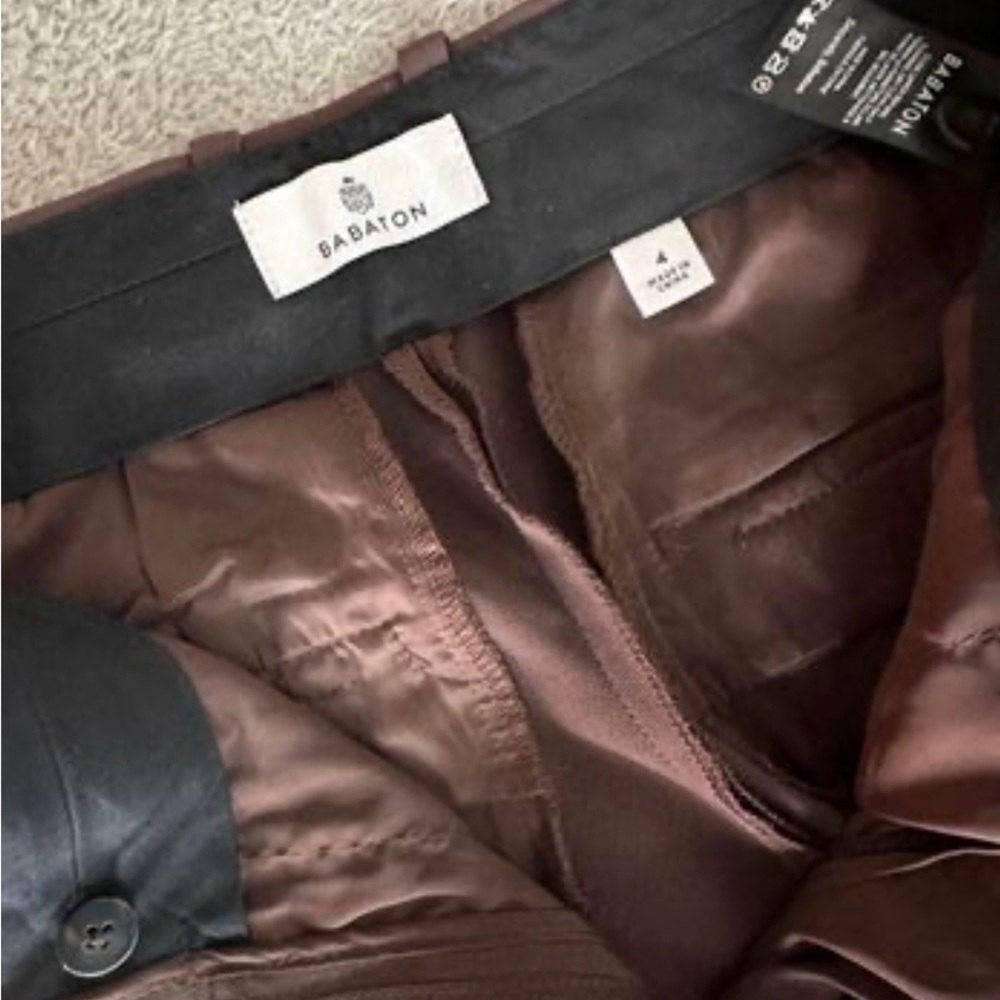 Babaton brown slim flare pant